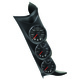 Pillar Kit, 0-35 Psi/0-2000 °F/100-300 °F, 01-07 Gm Full-Size Truck, W/ Speaker, Spek-Pro, Black Dial, Black Bezel, Flat Antiglare Lens