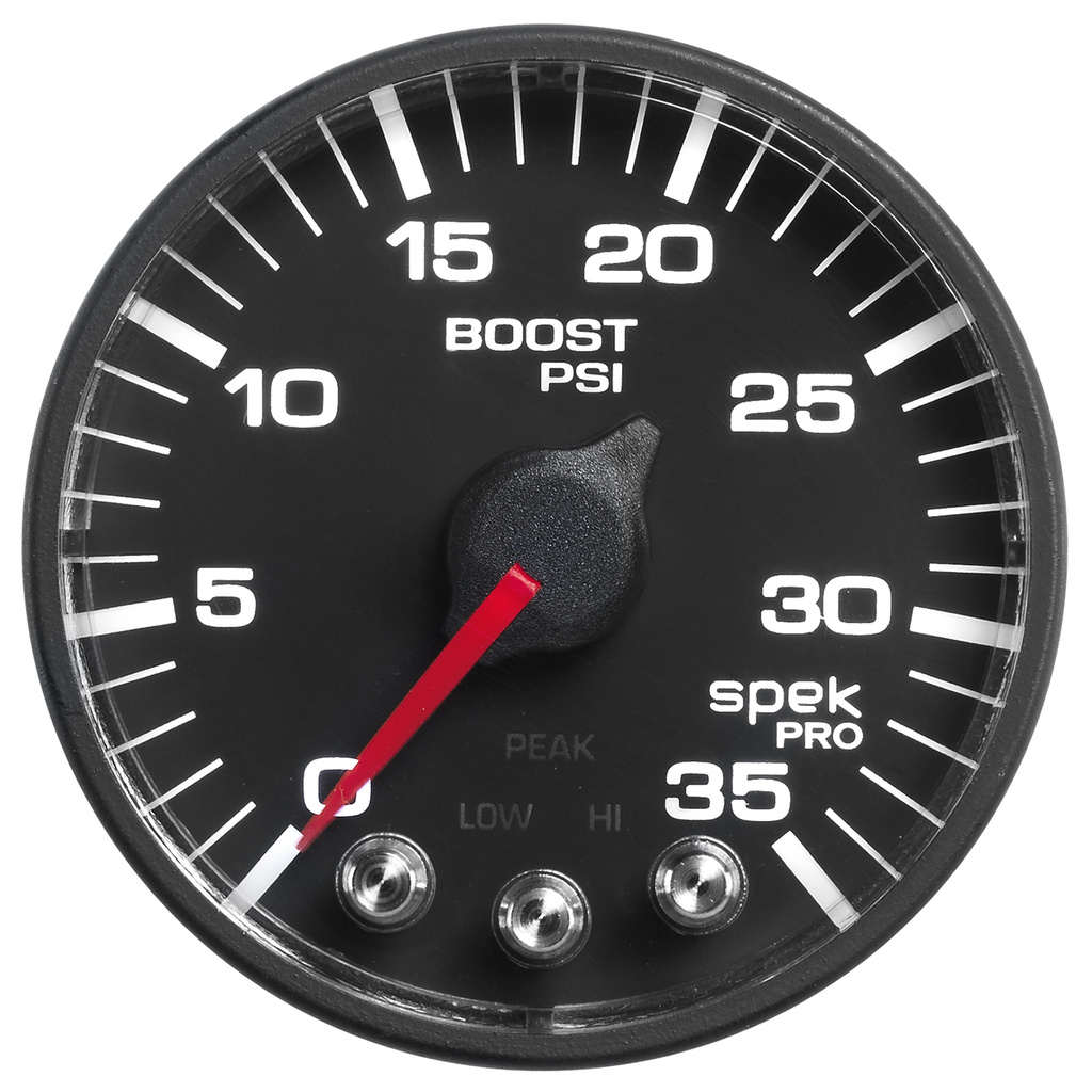 2-1/16" Boost, 0-35 Psi, Spek-Pro, Black/Black