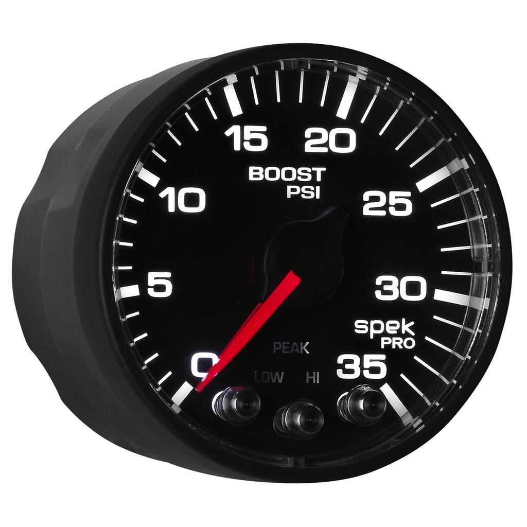 2-1/16" Boost, 0-35 Psi, Spek-Pro, Black/Black
