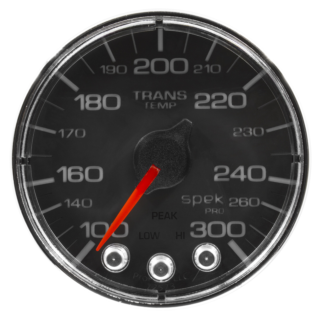 2-1/16" Water Temperature, 100-300 °F, Spek-Pro, Black/Chrome