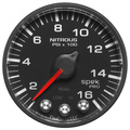 2-1/16" Nitrous Pressure, 0-1600 Psi, Spek-Pro, Black/Black
