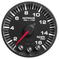 2-1/16" Nitrous Pressure, 0-1600 Psi, Spek-Pro, Black/Black
