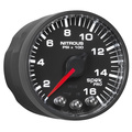 2-1/16" Nitrous Pressure, 0-1600 Psi, Spek-Pro, Black/Black