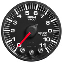 2-1/16" In-Dash Tachometer, 0-11,000 Rpm, Spek-Pro, Black/Black