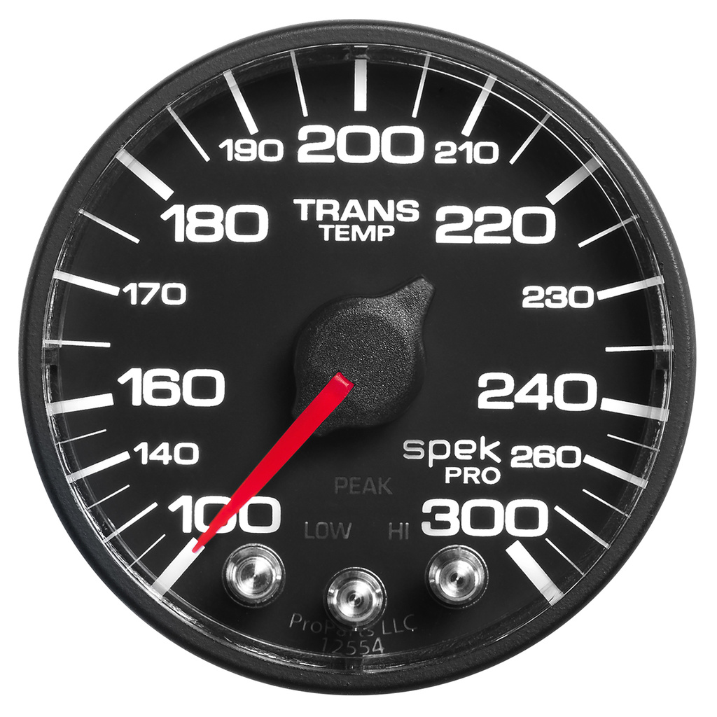 2-1/16" Transmission Temperature, 100-300 °F, Spek-Pro, Black/Black