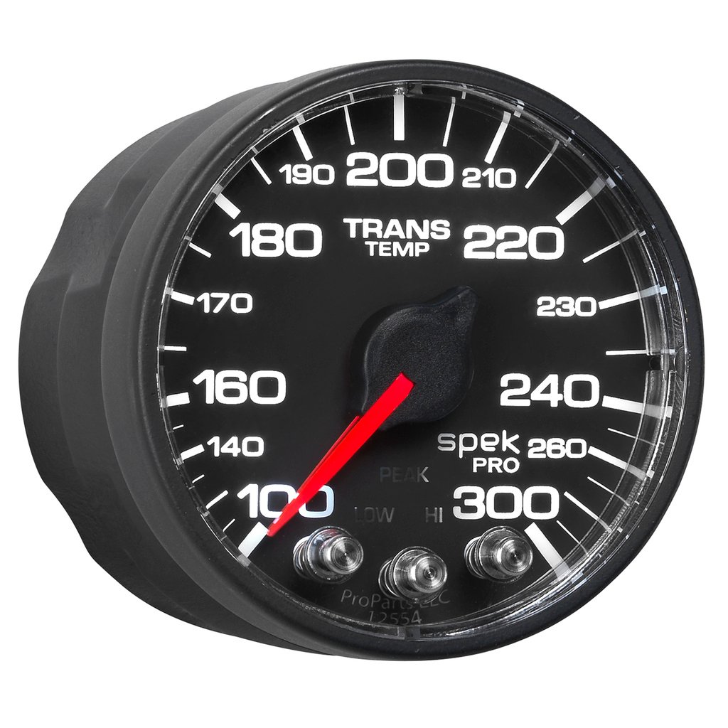 2-1/16" Transmission Temperature, 100-300 °F, Spek-Pro, Black/Black