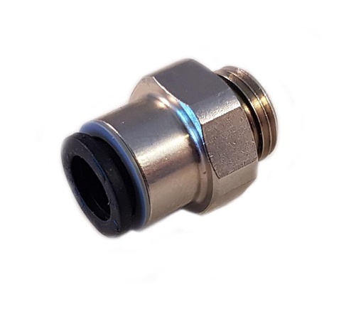 1/8 pneumatisk kobling til 6mm slange - sort