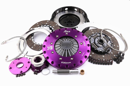 Xtreme Performance - 230mm Affjedret hub Organisk To-skive Koblingssæt Med svinghjul & CSC 1000Nm