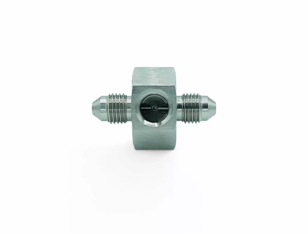 Inline bremsetryk adapter AN3 Hane / 1/8 NPT Kvinde