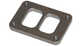 T4 turboflange twin entry 82x69mm rustfri