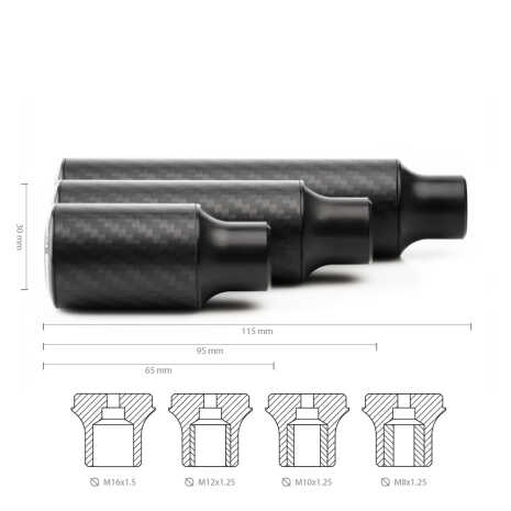 Gearknop Carbon (Blank finish)