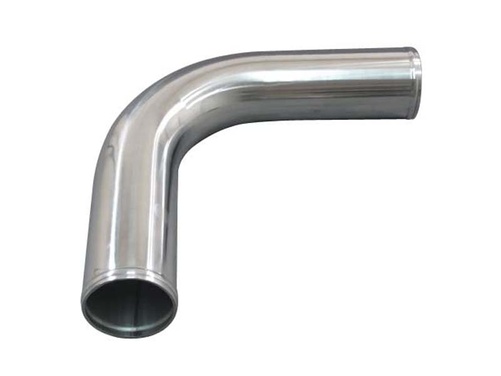 Aluminiumsrør 3" 90° poleret