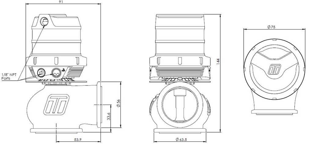 Turbosmart "HP" WG Gen-V Hyper-Gate 45