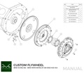 PMC svinghjul BMW V8 M62 S62 240mm (inkl. Triggerkrans)