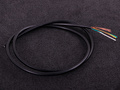 Skærmad kabel (4 ledare) Sort