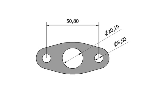 udstødnigflange Mercedes OM605 - 10mm